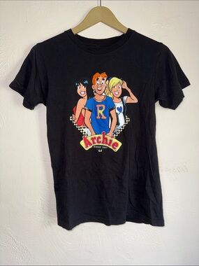 Archie Comics Betty Veronica Graphic T-Shirt Black Size Small